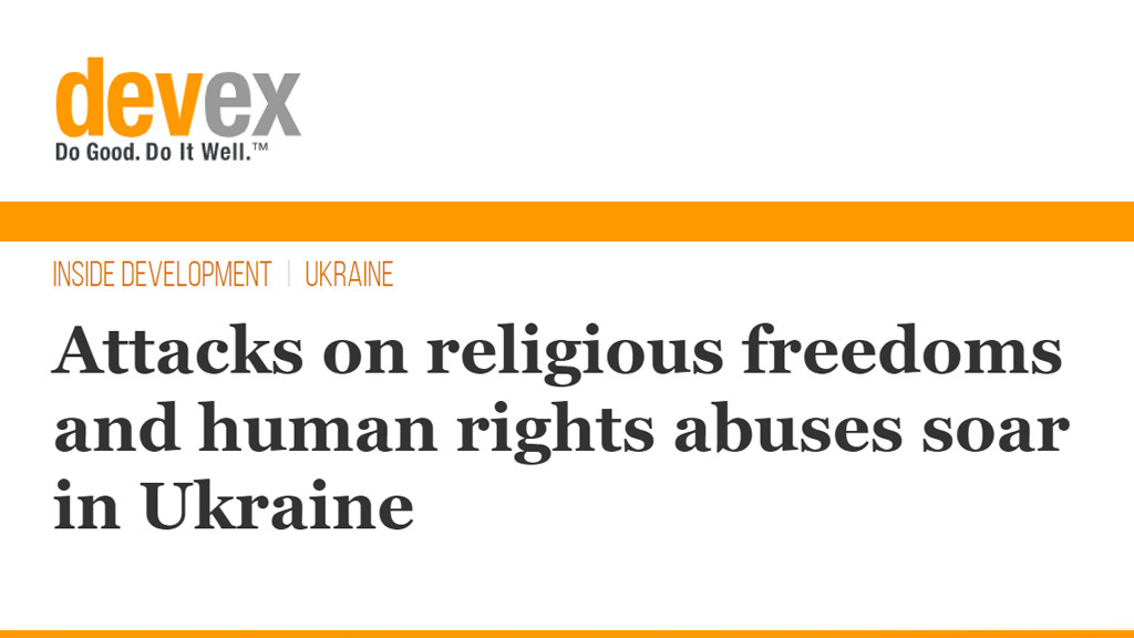 Interview for Devex on human rights abuses committed by Russian military in Ukraine
